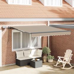 Auvent r&eacute;tractable Blanc 350 x 250 cm Tissu et Aluminium