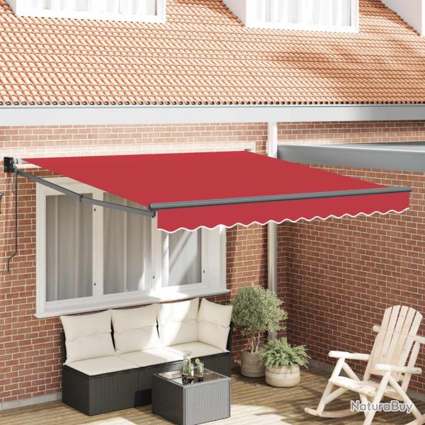 Auvent Rouge 350 x 250 cm Polyester et m�tal