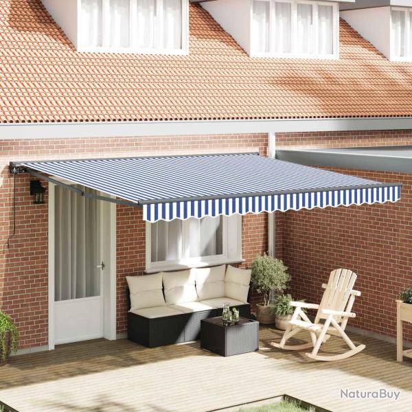 Cadre d'auvent Bleu et Blanc 400 � 300 cm