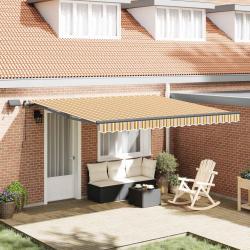 Auvent r&eacute;tractable Multicolore 400 &times; 300 cm Tissu et Aluminium
