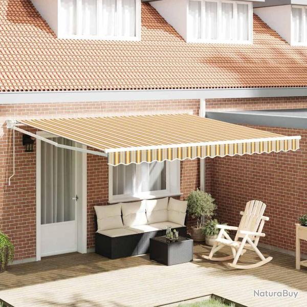 Auvent r�tractable Multicolore 400 � 300 cm Polyester et m�tal