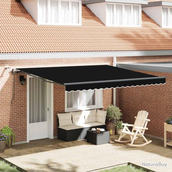 Tissu de auvent Noir 400 � 300 cm Polyester