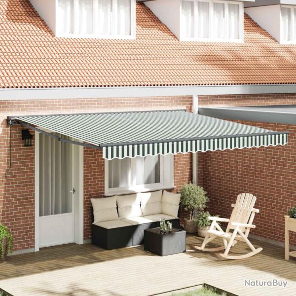 Cadre d'auvent Vert et blanc 400 � 300 cm