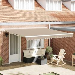 Auvent r&eacute;tractable Beige 400 x 350 x 165 cm
