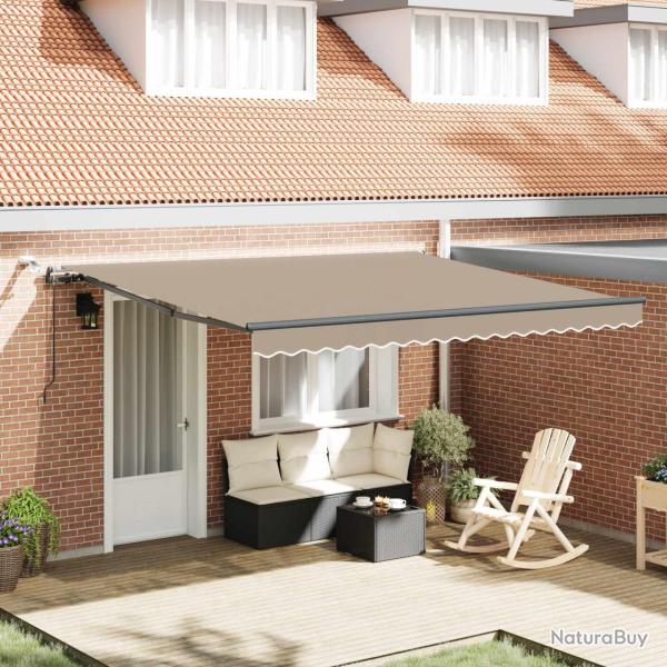 Auvent r�tractable Beige 400 � 350 cm Polyester