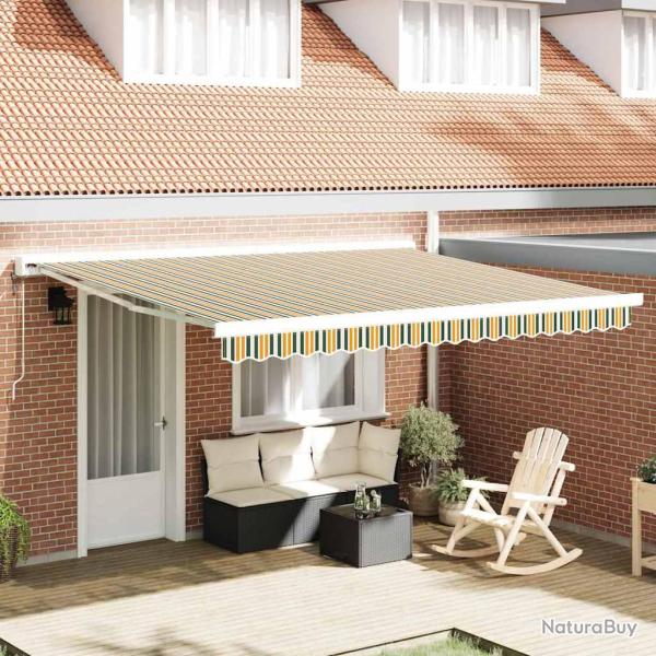 Auvent r�tractable Vert et blanc 400 � 350 cm