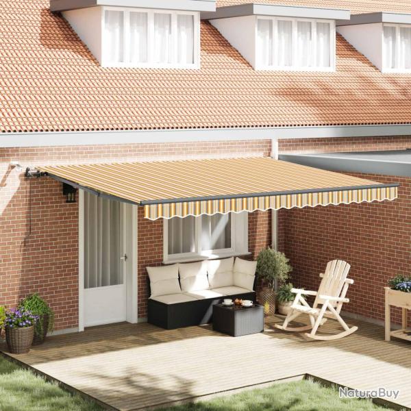 Auvent r�tractable Multicolore 450 � 300 cm Polyester
