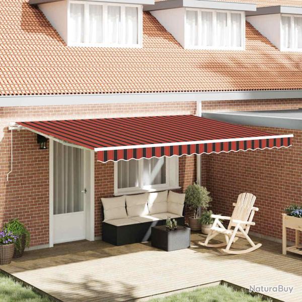 Auvent r�tractable Orange et marron 450 x 350 x 165 cm