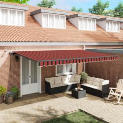 Tissu de auvent orange et marron 500 &times; 300 cm Polyester