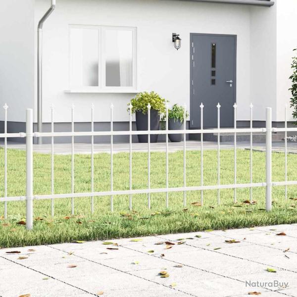 Cl�ture de 5 pcs Blanc 8,5 x 0,6 m