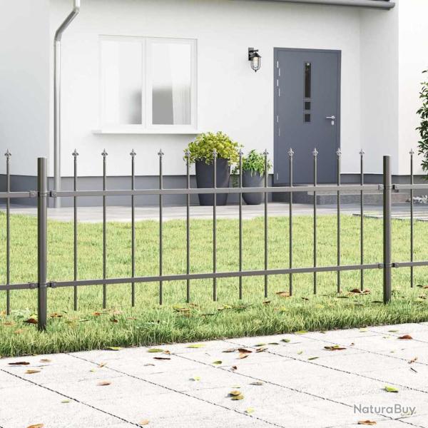 Cl�ture de 7 pcs Gris 11,9 x 0,6 m