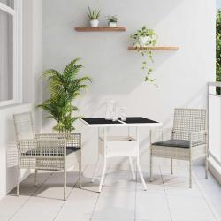 Ensemble de salle &agrave; manger pour 3 pcs Gris clair