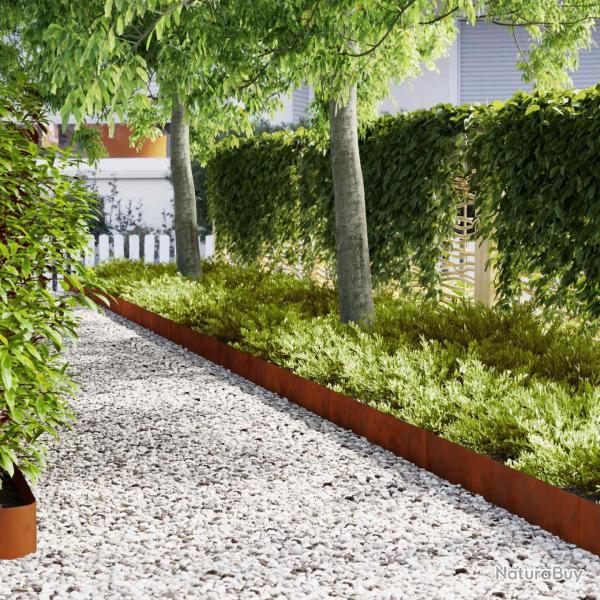 Bordure de Pelouse 50 pcs 100 x 0.05 x 20 cm Acier patin�