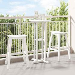 Ensemble de bar de 3 pcs Blanc HDPE