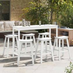 Ensemble de bar de 6 pcs Blanc HDPE