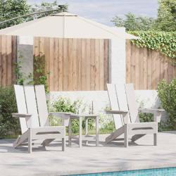 Chaise de 3 pcs Blanc 80.5 x 74.5 x 92 cm Poly&eacute;thyl&egrave;ne