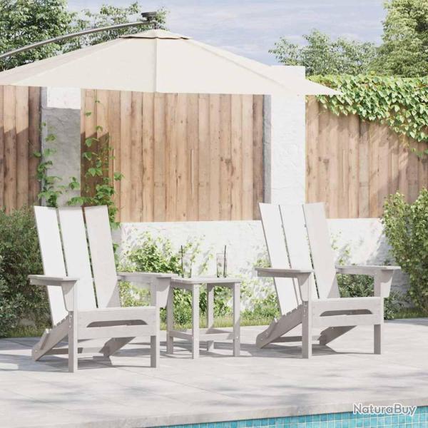 Chaise de 3 pcs Blanc 80.5 x 74.5 x 92 cm Poly�thyl�ne