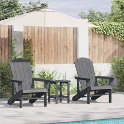 Chaise de 3 pcs Gris clair Poly&eacute;thyl&egrave;ne