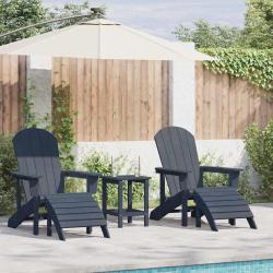 Chaise de 2 pcs Bleu marine 83 x 74 x 92 cm Poly&eacute;thyl&egrave;ne