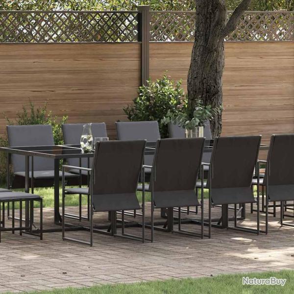 Ensemble de salle � manger pour 13 pcs Noir Acier
