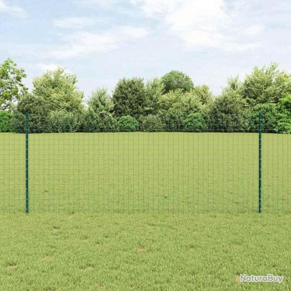 Poteau de cl�ture ench�ss� 22 pc Vert 140 cm