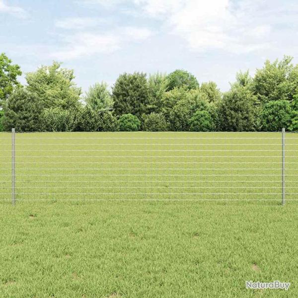 Poteau de cl�ture ench�ss� 22 pc Argent� 100 cm
