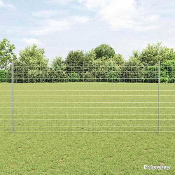 Poteau de cl�ture ench�ss� 22 pc Argent� 200 cm