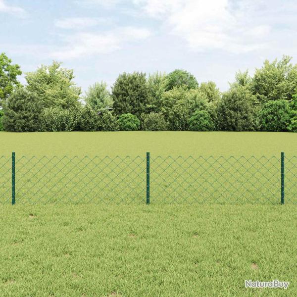 Cl�ture grillag�e avec poteau 10 x 0,4 m Acier recouvert de PVC