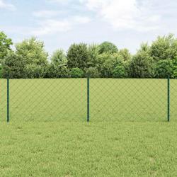 Cl&ocirc;ture grillag&eacute;e avec poteau 10 x 0,6 m Acier recouvert de PVC