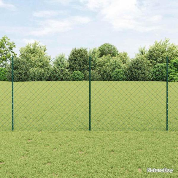 Cl�ture grillag�e avec poteau 25 x 1,2 m Acier recouvert de PVC