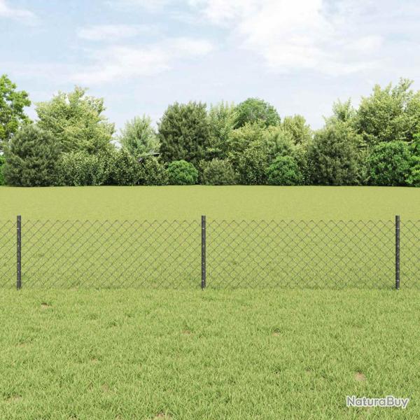 Cl�ture grillag�e avec poteau 10 x 0,4 m Acier recouvert de PVC