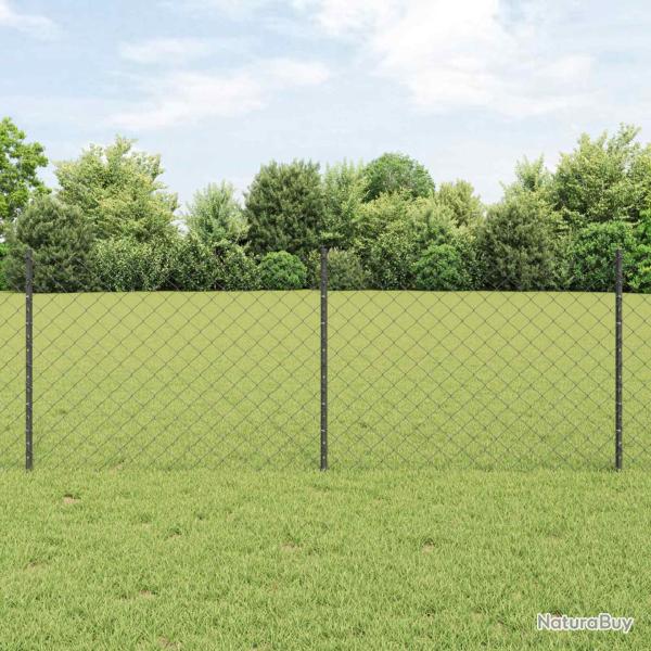 Cl�ture grillag�e avec poteau 10 x 0,8 m Acier recouvert de PVC