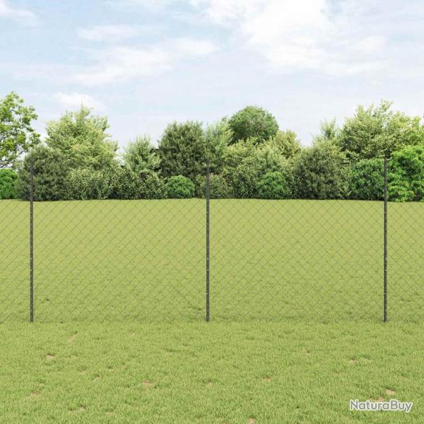 Cl�ture grillag�e avec poteau 10 x 1,4 m Acier recouvert de PVC