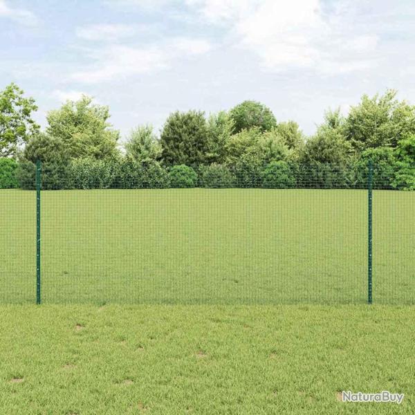Cl�ture en fil soud� avec poteaux 50 x 1 m Vert Maille