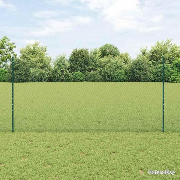 Cl�ture hexagonale avec poteau 10 x 1,2 m Vert Maille
