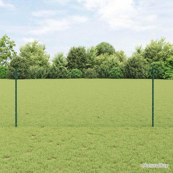 Cl�ture hexagonale ext�rieure avec poteau 25 x 1 m Vert Maille