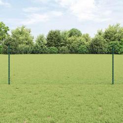 Cl&ocirc;ture hexagonale ext&eacute;rieure avec poteau 50 x 0,8 m Vert