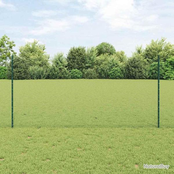 Cl�ture hexagonale avec poteau 100 x 1,2 m Vert Maille