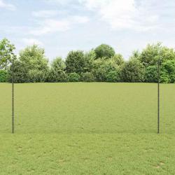 Cl&ocirc;ture hexagonale avec poteau, maille grise, pour le jardin, 25 &times; 1,6 m