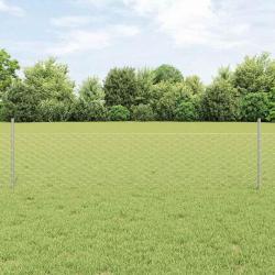Cl&ocirc;ture hexagonale avec poteau 10 x 0,5 m Acier galvanis&eacute;