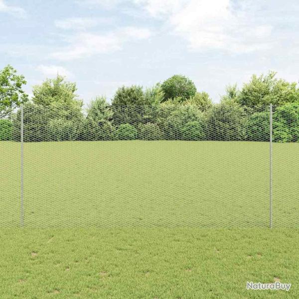 Cl�ture hexagonale avec poteau 10 x 1,5 m Acier galvanis�