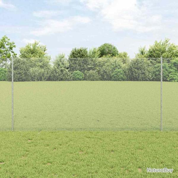 Cl�ture hexagonale avec poteau 25 x 1,2 m Acier galvanis�