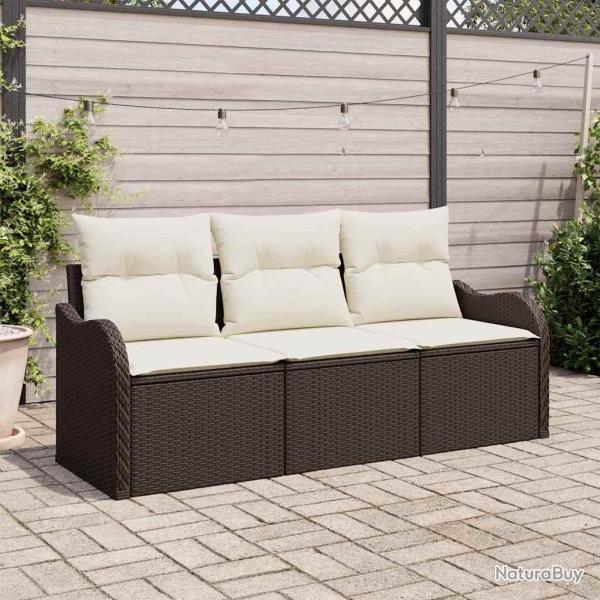 Ensemble de canap� de 3 pcs Marron polyrotin
