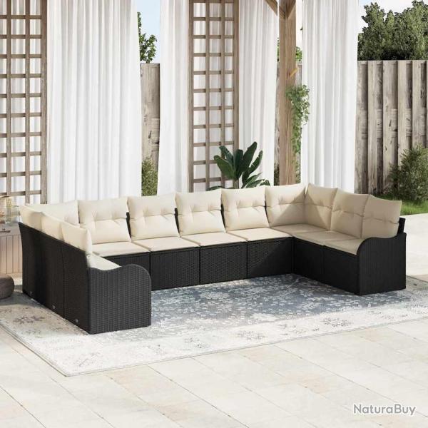 Ensemble de canap� de Noir 344 x 177,5 x 85 cm polyrotin