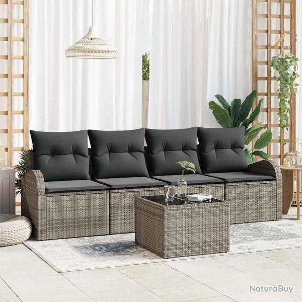 Ensemble de canap� de Gris 55 x 55 x 37 cm polyrotin
