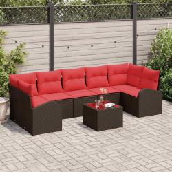 Ensemble de canap&eacute; de Marron et rouge 55 x 55 x 37 cm