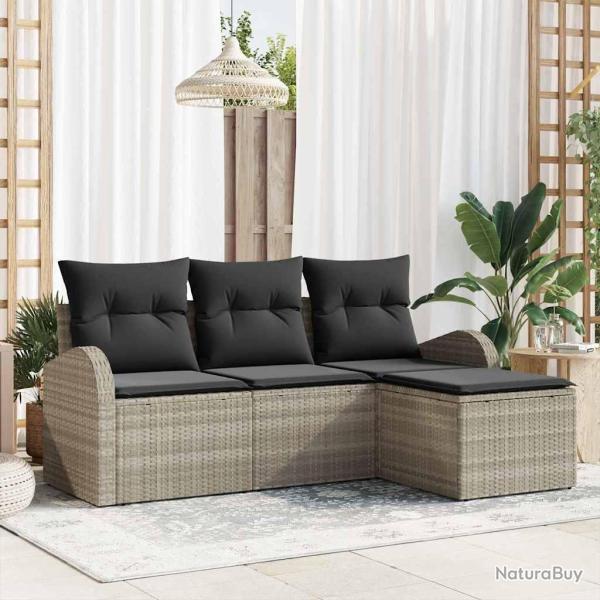 Ensemble de canap� de Gris clair polyrotin