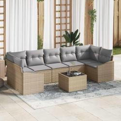 Ensemble de Canap&eacute;s Beige et Gris clair 55 x 55 x 37 cm