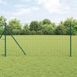 Fixation au sol Euro pour cl&ocirc;ture 10 x 1,4 m Vert Maille