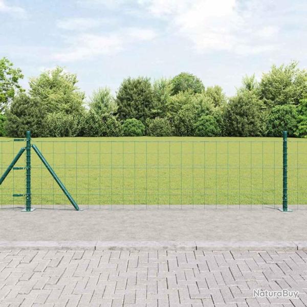 Cl�ture Euro avec Base en B�ton 10 x 0,6 m Vert Maille